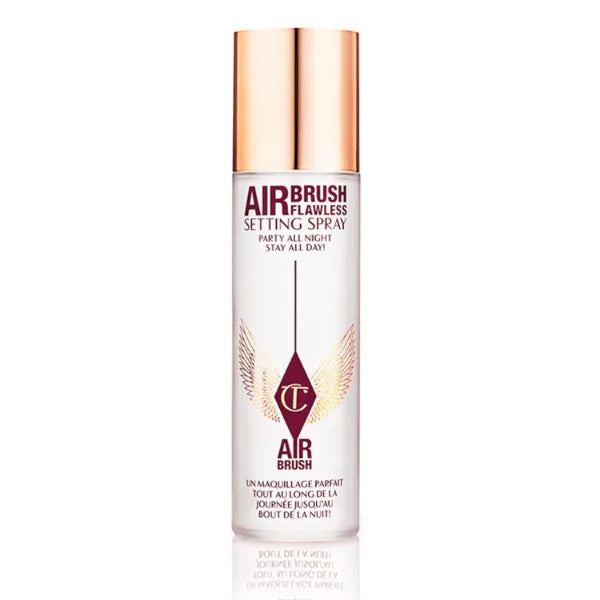 Charlotte Tilbury Airbrush Flawless Setting Spray – Ultra-Fine Hydrating Mist to Prime & Set Makeup (Up to 16H Wear, Pore-Blurring, Soothing & Skin-Calming Finish)