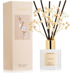 COCORRÍNA Reed Diffuser Clean Linen Reed Diffuser for Bedroom Bathroom Home Décor