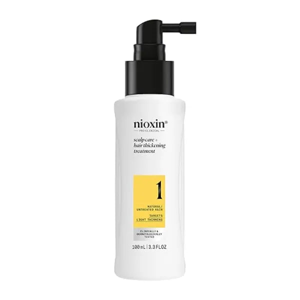 Nioxin System 1 Scalp Care + Hair Thickening Leave In Treatment For Natural Hair with Light Thinning Strengthen Against Damage & Breakage with Niacinamide & Biotin