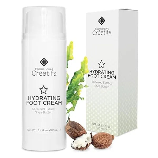 Cosmétiques Créatifs Hydrating Foot Cream for Dry Cracked Heels and Feet, Deep Moisturizing Seaweed Extract and Shea Butter, Restores Soft Supple Skin