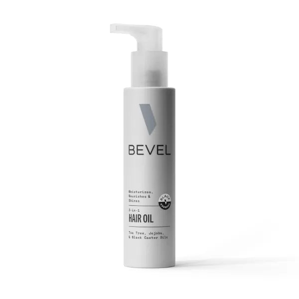 Bevel Essentials 3-in-1 Hair & Scalp Styling Oil for Curly Hair with Tea Tree Oil, Jojoba Oil, and Jamaican Black Castor Oil, 3.4 fl oz