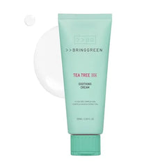BRING GREEN Tea Tree Cica Soothing Cream Plus 100ml Korean Skin care, calming and soothing, moisturizer for skin, facial cream, trouble care, Blackhead Removing Pore care