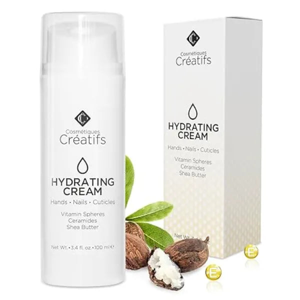 Cosmétiques Créatifs Moisturizing Hand Cream for Dry, Cracked Hands, Nails and Cuticles  Anti Aging Skin Moisturizer with Vitamin E, Shea Butter, and Ceramides