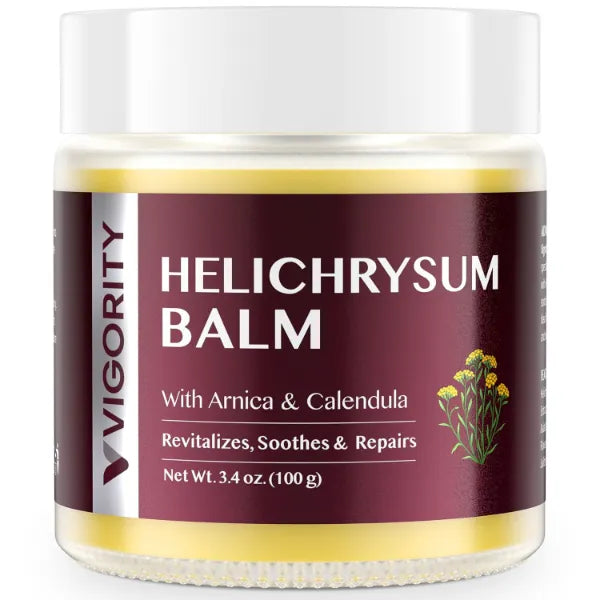 Vigority Helichrysum Balm Soothes & Repairs Restorative Arnica Cream with Calendula for Fragile, Thin Skin & Bruise Prone Moisturizes, Revitalizes & Strengthens Skin Barrier for Adult Seniors