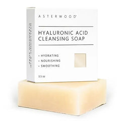 Asterwood Hyaluronic Acid Cleansing Face Soap Collagen Boosting, Hydrating, Plumping, Soothing Fragrance Free Suitable for Sensitive Skin