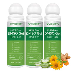 Vigority 99.9% Pure DMSO Roll On Gel Premium Skin Conditioning Cream with Aloe Vera, Magnesium, MSM & Botanical Extracts Fast Absorbing, Non Greasy Daily Skin Care