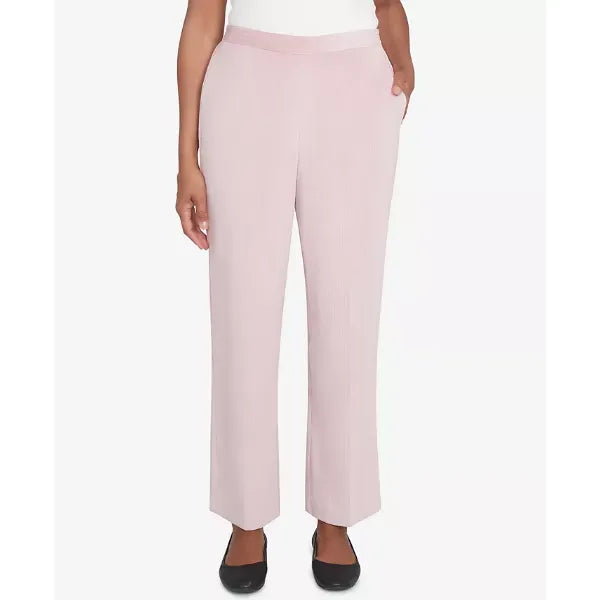 Alfred Dunner Petite Telluride Corduroy Elastic Waist Average Length Pleated Pants