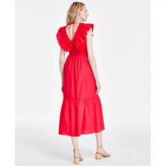 Adrianna Papell Womens Ruffled Maxi Dress, Elegant Style for Special Occasions