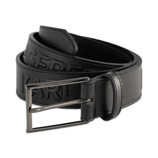 Karl Lagerfeld Men's Logo Belt - Black