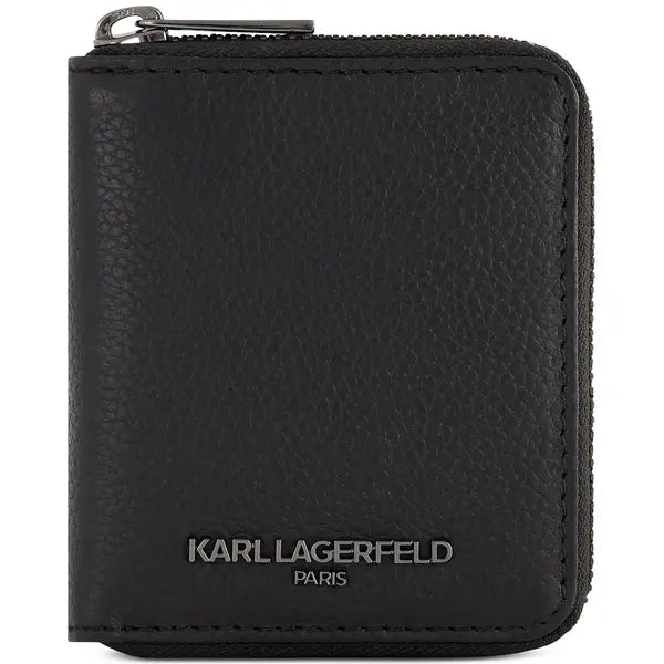 Karl Lagerfeld Men's Zip Logo Wallet