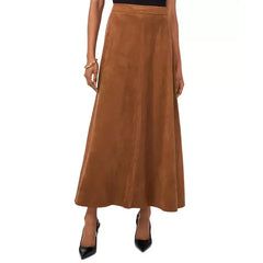 Women's Faux-Suede A-Line Maxi Skirt,Created by Macy's-Camel