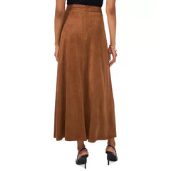 Women's Faux-Suede A-Line Maxi Skirt,Created by Macy's-Camel