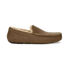 UGG® Men's Ascot Leather Plush-Lined Slipper, Comfortable and Stylish Slippers for Ultimate Relaxation