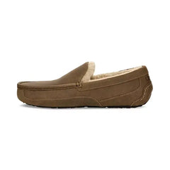 UGG® Men's Ascot Leather Plush-Lined Slipper, Comfortable and Stylish Slippers for Ultimate Relaxation