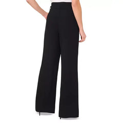 Women's Belted High Rise Wide-Leg Trousers,Created by Macy's-Black