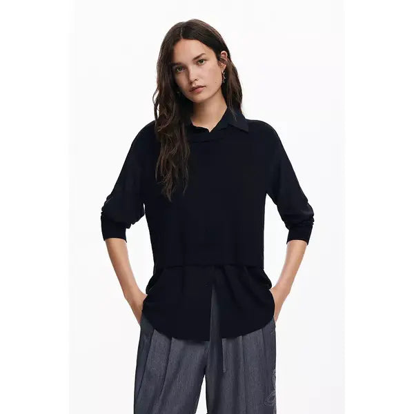 Macy's Women's Knitted shirt-Black