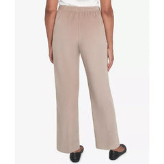 Alfred Dunner Petite Telluride Corduroy Elastic Waist Average Length Pleated Pants
