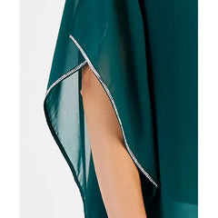 Women's Embellished Chiffon Poncho Top, Created for Macy's-Pure Emerald