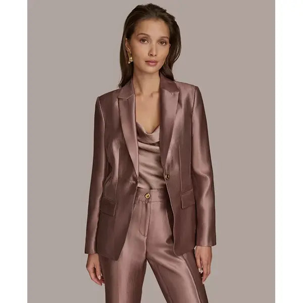 Women's One-Button Jacket,created by Macy's-Mink