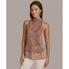 Women's Velvet Burnout Sleeveless Top Macy's-Mink