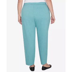 Alfred Dunner Plus Size Lake Victoria Pull-On Millennium Short Length Pants, Seafoam, Size 22WS