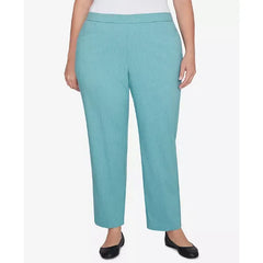 Alfred Dunner Plus Size Lake Victoria Pull-On Millennium Short Length Pants, Seafoam, Size 22WS