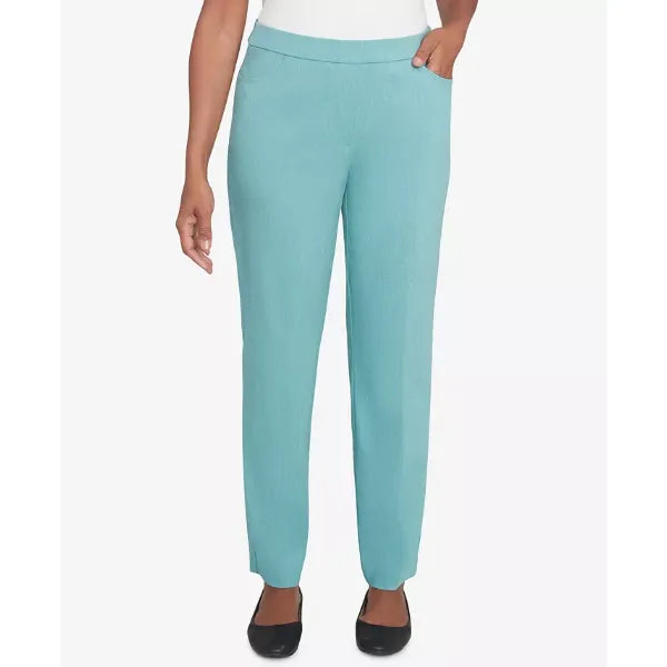 Alfred Dunner Women's Lake Victoria Pull-On Millennium Average Length Pants, Seafoam