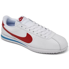 Nike Women's Classic Cortez Leather Casual Sneakers from Finish Line - White, Red
