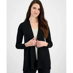 Anne Klein Womens Napa Fine Rib Pocket Cardigan, Cozy Stylish Layer for Casual or Office Wear