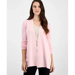 Anne Klein Womens Napa Fine Rib Pocket Cardigan, Cozy Stylish Layer for Casual or Office Wear