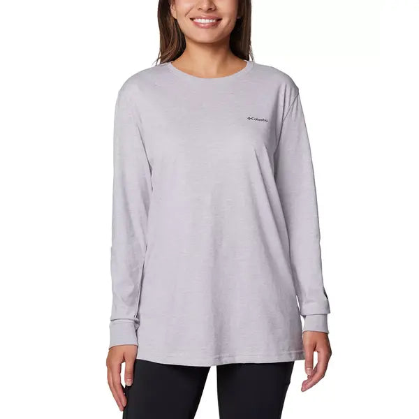 Macy's Women's North Cascades Cotton Long-Sleeve T-Shirt-Columbia Grey Heather