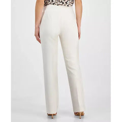 Anne Klein Petite Pull On Crepe Trouser, Comfortable Elegant Everyday Pants ,Anne White