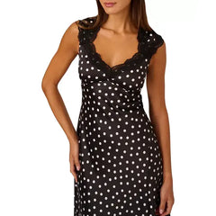 Adrianna Papell Womens Polka Dot Midi Dress, Classic Style for Casual Occasions, Black/white