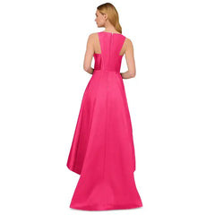 Adrianna Papell High Low Mikado Gown for Sophisticated and Elegant Evening Wear