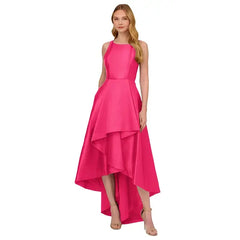 Adrianna Papell High Low Mikado Gown for Sophisticated and Elegant Evening Wear