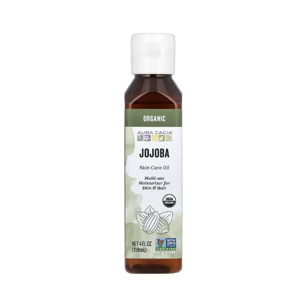 Aura Cacia Organic Skin Care Oil Jojoba, 4 fl oz (118 ml)