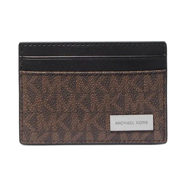 Michael Kors Men's Signature Monogram Print Card Case