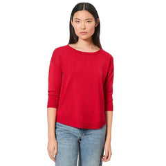 Macy's Women's Boat-Neck Button-Back Sweater-Red