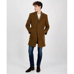 Men's Barge Classic Fit Wool/Cashmere Blend Solid Overcoats