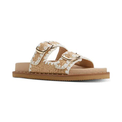 ALDO Womens Kravis Flat Sandals Simple and Stylish Summer Footwear, Natural Raffia