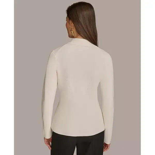Women's Hardware Closure Sweater Blazer,created by Macy's-Ivory