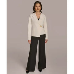 Women's Hardware Closure Sweater Blazer,created by Macy's-Ivory