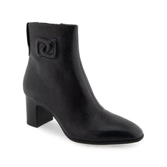 Aerosoles Magnus Womens Logo Embossed Booties, Stylish Comfortable Ankle Boots