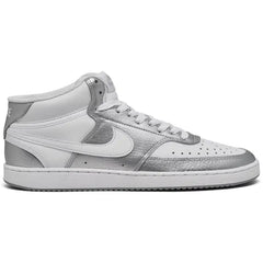 Nike Women's Court Vision Mid Casual Sneakers from Finish Line - White, Silver