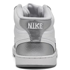 Nike Women's Court Vision Mid Casual Sneakers from Finish Line - White, Silver