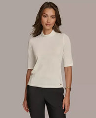 Women's Rib-Knit Turtleneck Sweater,created by Macy's-cream