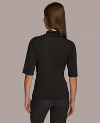 Women's Rib-Knit Turtleneck Sweater,created by Macy's-Black