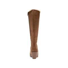 Aerosoles Binocular Womens Shearling Tall Wedge Boots, Warm Stylish Comfortable Winter Footwear