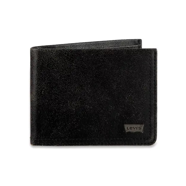 Levi's Men's RFID Rugged Leather Passcase Bifold Wallet
