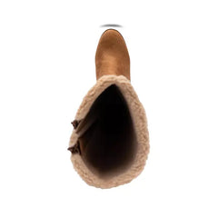 Aerosoles Binocular Womens Shearling Tall Wedge Boots, Warm Stylish Comfortable Winter Footwear